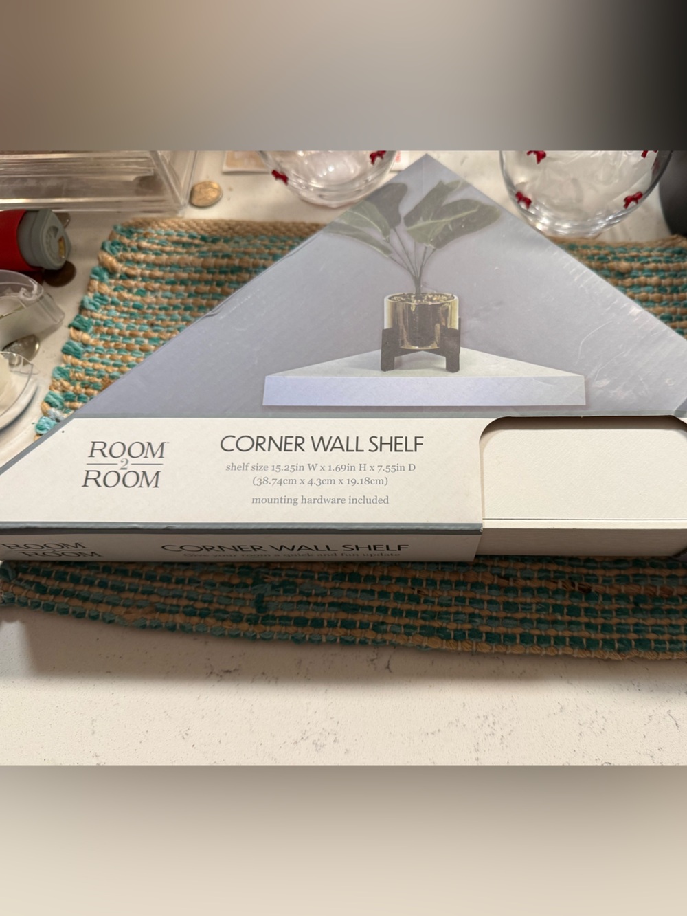 🌻🍁White Corner Wall Shelf